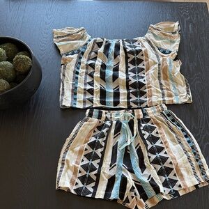 NWT VICI Tribal Print Two-Piece Set